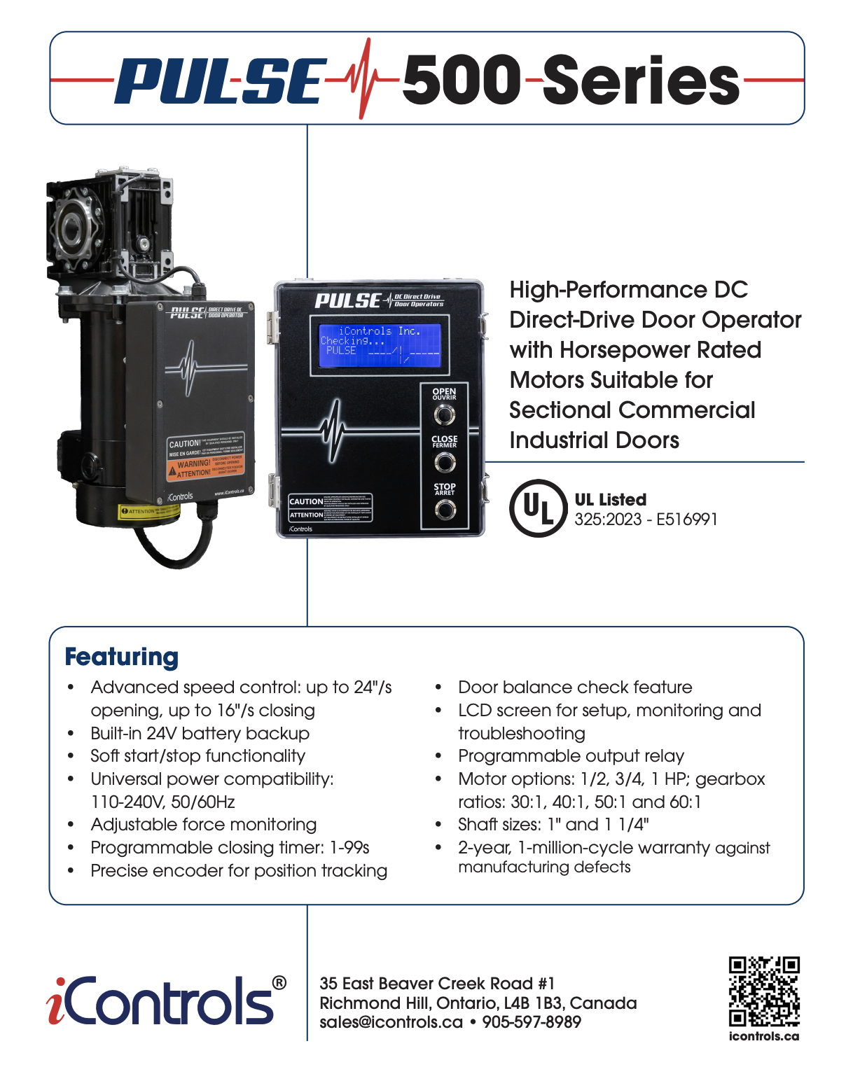 PULSE 500 Series Brochure Cover
