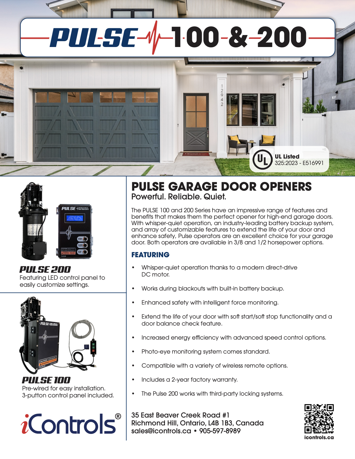 PULSE 100 Residential Series Brochure Cover