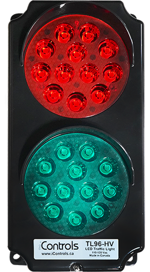 Red/Green Lights, 110-130Vac, Black Body