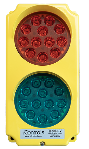 Red/Green Lights, 12-24Vac/dc, Yellow Body